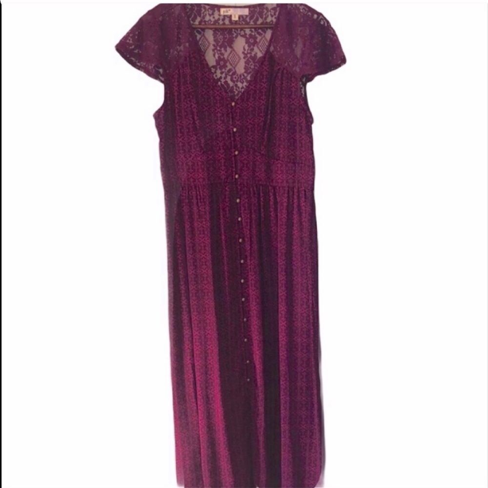 Jolt Purple Printed Maxi Dress NWT